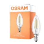 Osram Classic LED E14 Candela Filamento Chiara 4W 470lm - Relax and Active - 827 Bianco Molto Caldo | Sostitutiva 40W
