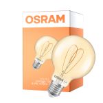 Osram Vintage 1906 LED E27 Globe Filamento Oro 4.9W 470lm - 927 Bianco Molto Caldo | Miglior Resa Cromatica - Dimmerabile - Sostitutiva 40W