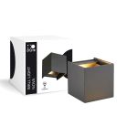 D'Lite Luce Da Parete Nova Aluminium Nero Up & Down 4.9W 480lm - 830 Luce Calda -  | IP54 - Angolo del fascio regolabile