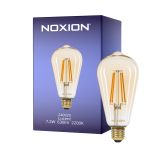 Noxion Lucent LED E27 Edison Filamento Ambra 7.2W 630lm -  822 Bianco Molto Caldo | Dimmerabile - Sostitutiva 50W