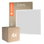 Confezione Multipack 4x Ledvance Pannello A LED Compact Aluminium Bianca 33W 3630lm - 830 Luce Calda -  | 60x60cm - UGR < 19