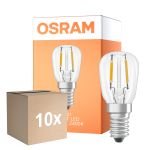Confezione Multipack 10x Osram Special T LED E14 Tubular Filamento Chiara 1.6W 70lm - 824 Bianco Molto Caldo | Sostitutiva 5W