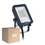 Confezione Multipack 4x Philips Proiettore LED Ledinaire BVP167 10W 1200lm 110D - 830-840-865 CCT | IP65 - Simmetrico