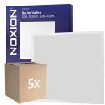 Confezione Multipack 5x Noxion Pannello A LED Delta Value V5 Backlit 28W 3920lm - 830-840 CCT | 60x60cm - UGR <19 - Philips Driver