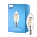 Philips Corepro LED Candela E14 Filamento Chiara 4.3W 470lm - 827 Bianco Molto Caldo | Sostitutiva 40W