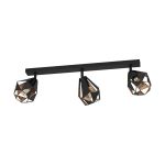 Eglo Luce da soffitto Carlton 7 Acciaio Nero Rame | IP20 - Adatto per 3x E27 