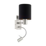 Eglo Luce Da Parete Pasteri Acciaio Nichel Satinato 40 | IP20 - Incl. Faretti e Escl. 1x E27
