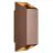Nordlux Nico Luce Da Parete Aluminium Arrugginito Up & Down | IP54 - Adatto per 2x GU10
