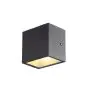 SLV Sitra Cube Luce Da Parete Aluminium Grigio 11W 1270lm - 840 Bianco Freddo | Esterni - IP65