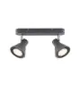 Nordlux Eik 2 Faretti Metallo Grigio | Adatto per 2x GU10