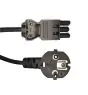 Noxion GST - Compatibile Cavo di alimentazione Nero - Femmina + Schuko Europlug - 3m - 3 pole 0.75mm2