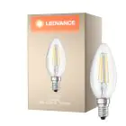 Ledvance Classic LED E14 Candela Filamento Chiara 4W 470lm - 827 Bianco Molto Caldo | Sostitua 40W