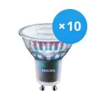 Confezione Multipack 10x Philips MASTER LED Faretti ExpertColor GU10 PAR16 5.5W 375lm 25D - 930 Luce Calda | Miglior resa cromatica - Dimmerabile - Sostitutiva 50W