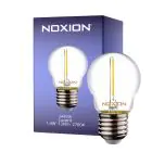 Noxion Lucent LED E27 Sferica Filamento Chiara 1.4W 136LM - 827 Bianco Molto Caldo | Sostitutiva 15W