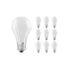 Confezione Multipack 10x Osram CLASSIC LED E27 Pera Filamento Ghiaccio 11W 1521lm - 827 Bianco Molto Caldo | Dimmerabile - Sostitutiva 100W