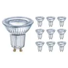 Confezione Multipack 10x Osram Performance Faretti LED Riflettore GU10 PAR16 4.3W 350lm 120D - 827 Bianco Molto Caldo | Sostitutiva 30W