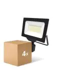 Confezione Multipack 4x Noxion Proiettore LED Beamy G3 50W 5500lm 110D - 840 Bianco Freddo | IP44 - Sensore di Movimento e Luce - Simmetrico