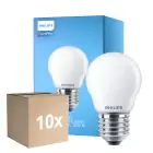 Confezione Multipack 10x Philips Corepro LED Lustre E27 Sferica Ghiaccio 6.5W 806lm - 827 Bianco Molto Caldo | Sostitutiva 60W