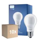 Confezione Multipack 10x Philips Classic LED Bulbo E27 Pera Ghiaccio 4.5W 470lm - 827 Bianco Molto Caldo | Sostitutiva 40W