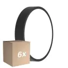 Confezione Multipack 6x Ledvance Bulkhead LED Il Giro Nero 10W 1220lm - 830-840 CCT | 262mm - IP65 - Sensore di Movimento e Luce