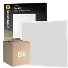 Confezione Multipack 6x Bright Choice Pannello A LED Backlit 36W 3600lm - 865 Luce Del Giorno | 60x60cm - UGR 