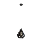 Eglo Luce Pendente Carlton 5 Acciaio Nero | IP20 - Adatto per 1x E27 