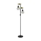 Eglo Lampada da terra Townshend 5 Acciaio Legna Nero | IP20 - Adatto per 2x E27 