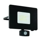 Eglo Luce Da Parete Faedo 3 Aluminium Nero 53W 5800lm - 850 Bianco Freddo | IP65 - Sensore Di Movimento