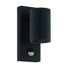 Eglo Luce Da Parete Riga 5 Acciaio Nero 2W 250lm - 830 Luce Calda -  | IP44 - Sensore Di Movimento