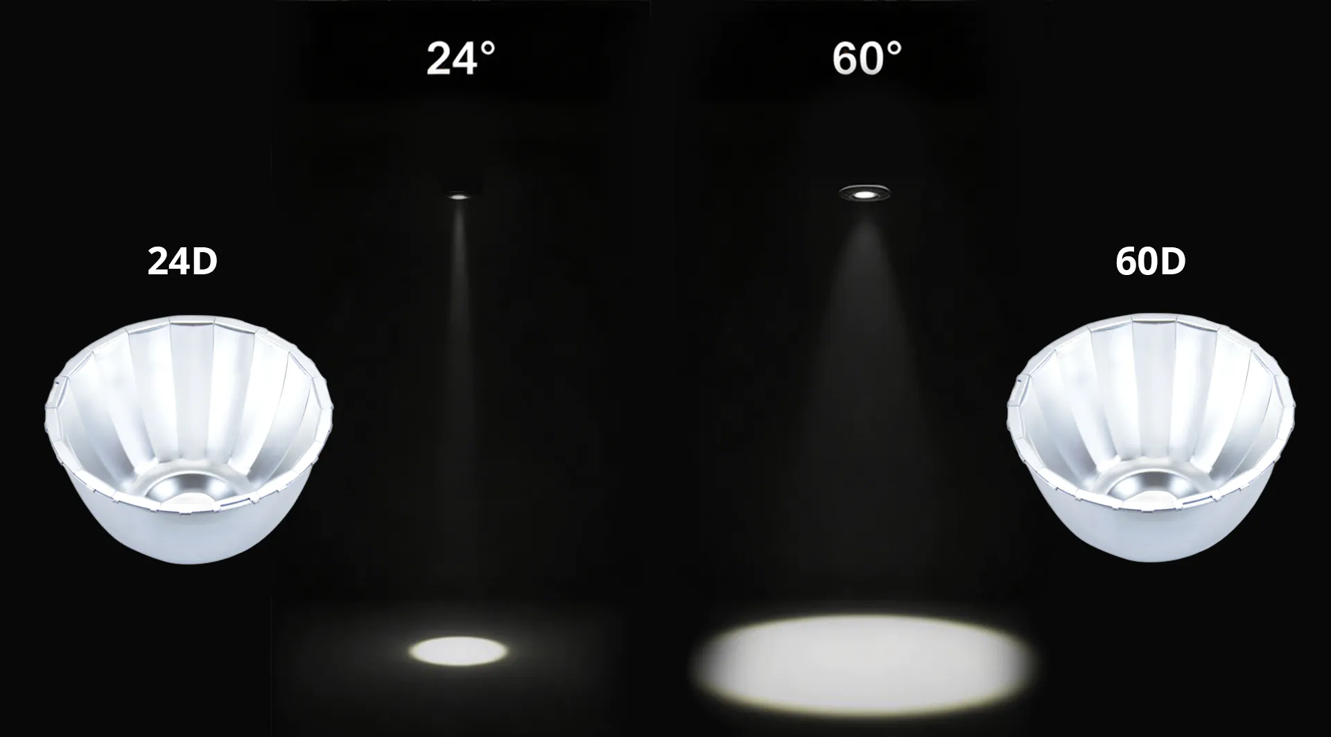 Riflettori Noxion track light Delta Pro con angolo del fascio luminoso 24D e 60D